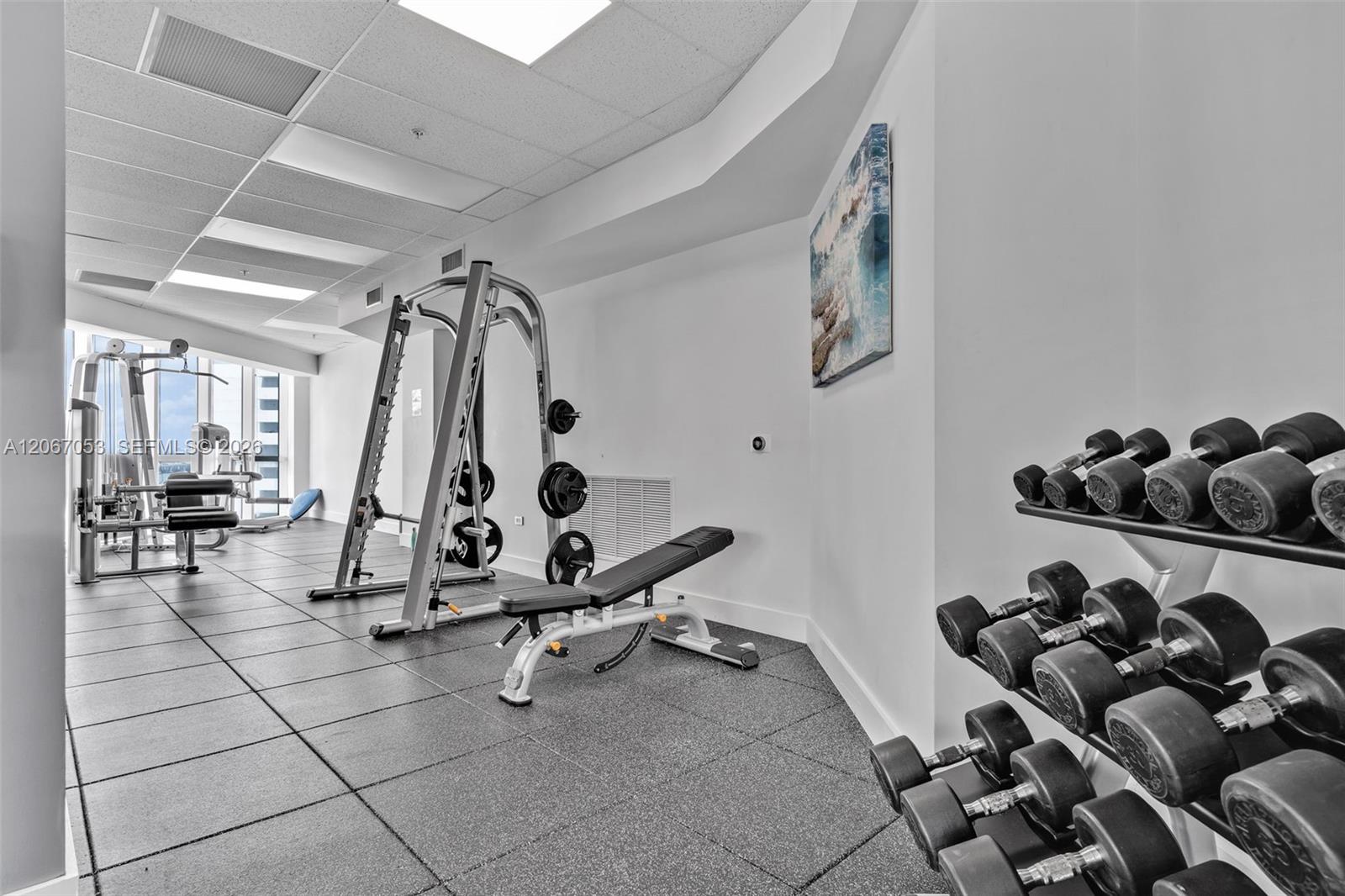 Weight training area of the fitness center